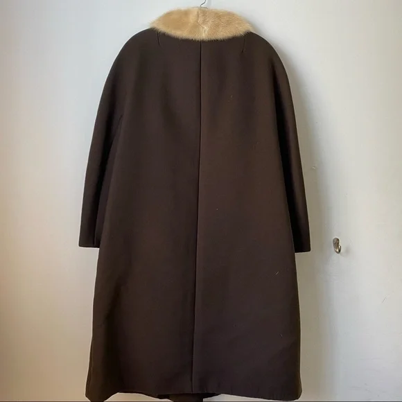 VTG Modell Mid-Century Fur Collared Swing Coat| Regency | Old Hollywood | Mod- M - Picture 3 of 6